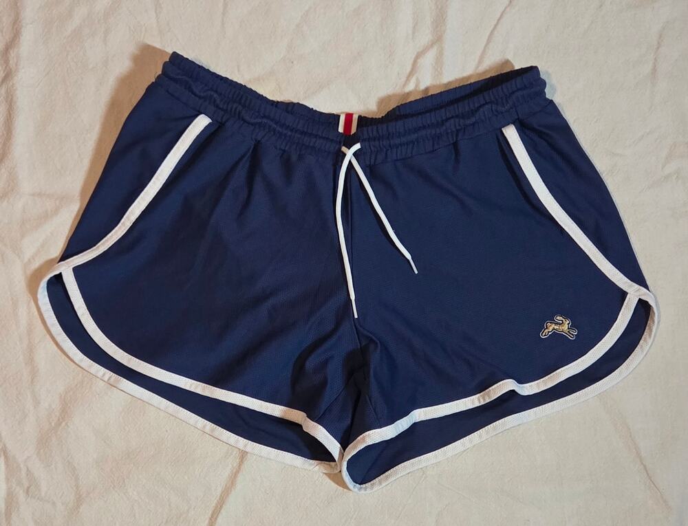 Tracksmith Van Cortlandt 2.5" Mesh Shorts | Unisex Small | Navy